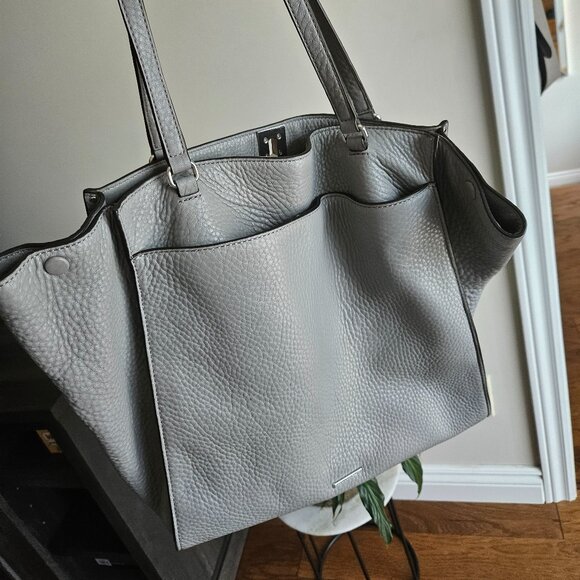 Rebecca Minkoff Grey Leather Tote Bag - Picture 3 of 10